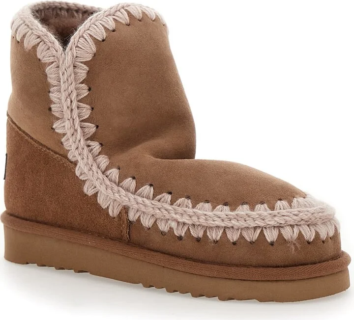 'eskimo' Brown Boots With Rear Logo Patch In Suede Woman - Image 2