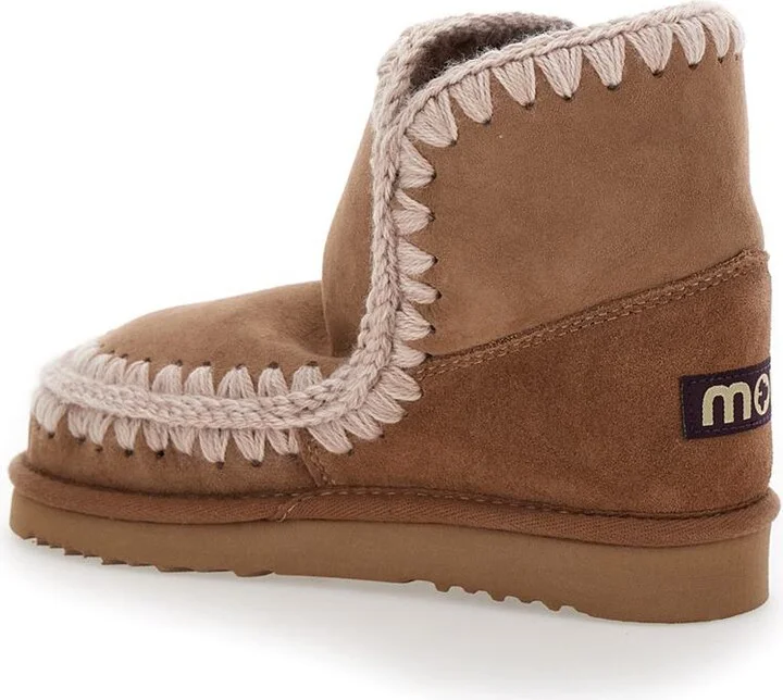 'Eskimo' Brown Boots With Rear Logo Patch In Suede Woman - Image 3