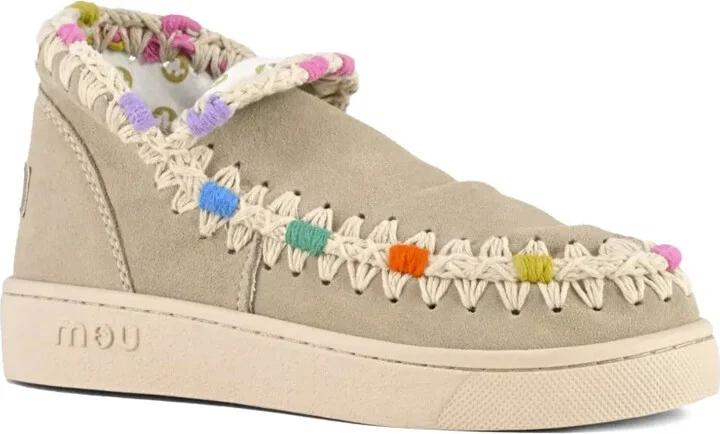 Eskimo crochet-detail suede shoes - Image 3