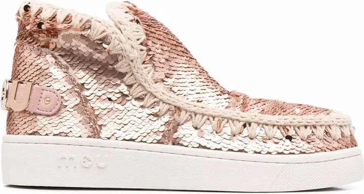 Eskimo sequin-embellished boots