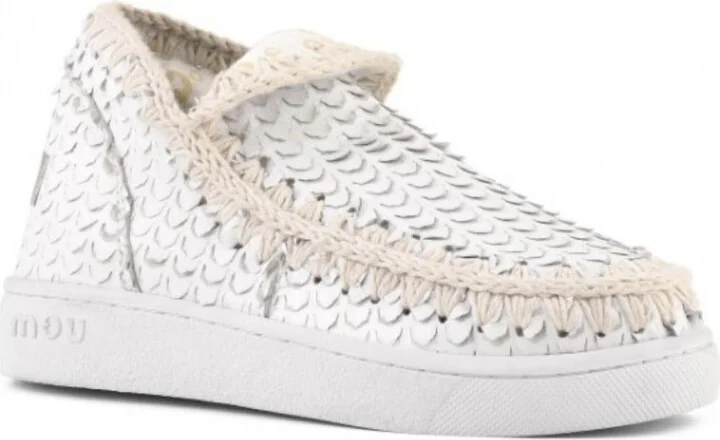 Eskimo Sneaker In Off White Sequin