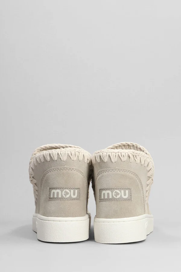 Eskimo Sneaker Low Heels Ankle Boots In Beige Suede - Image 4