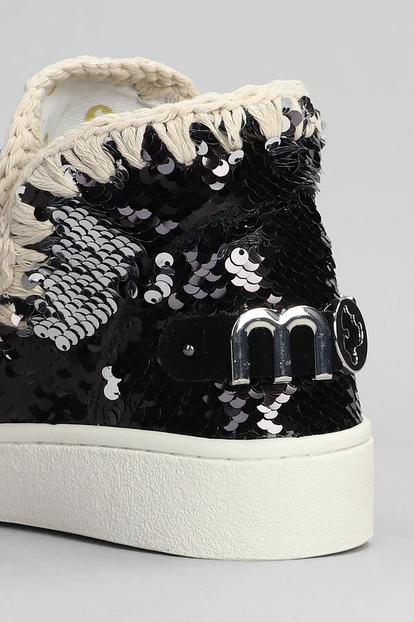 Eskimo Sneaker Low Heels Ankle Boots In Black Synthetic Fibers - Image 5