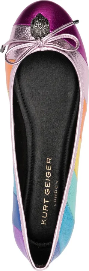 Esme metallic-effect ballerinas - Image 4