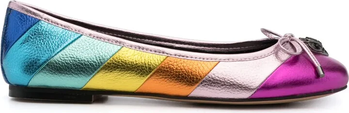 Esme metallic-effect ballerinas