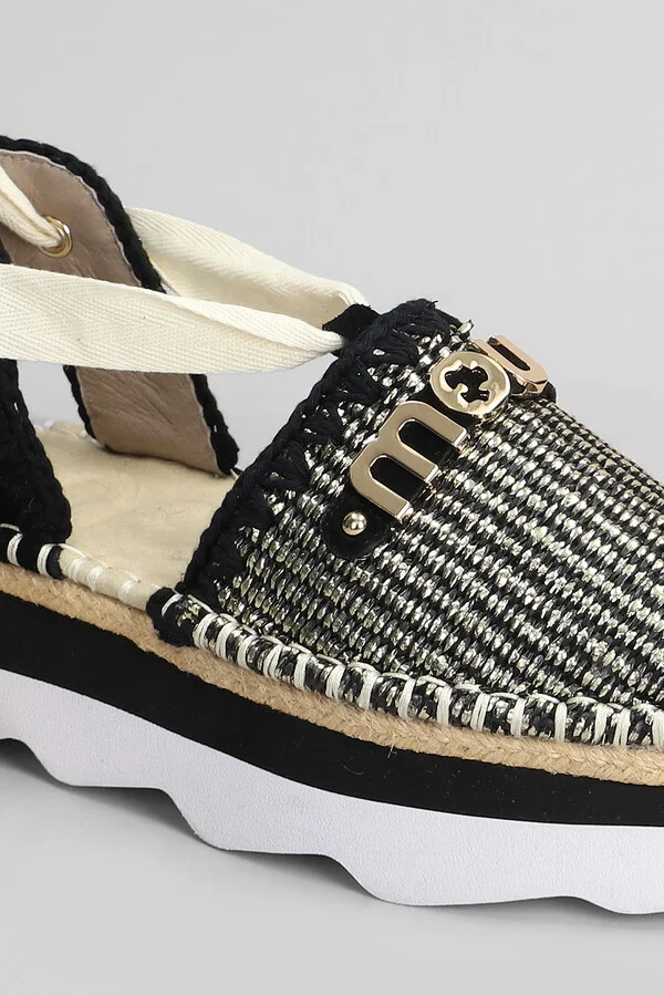 Espa Sandal Espadrilles In Black Raffia - Image 5