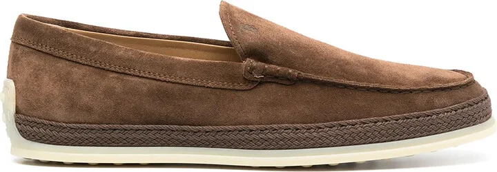 Espadrille-Detail Loafers