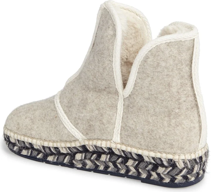 Espadrille Platform Bootie with Faux Fur Lining - Image 2