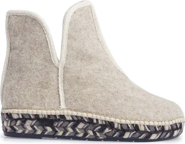 Espadrille Platform Bootie with Faux Fur Lining - Image 3