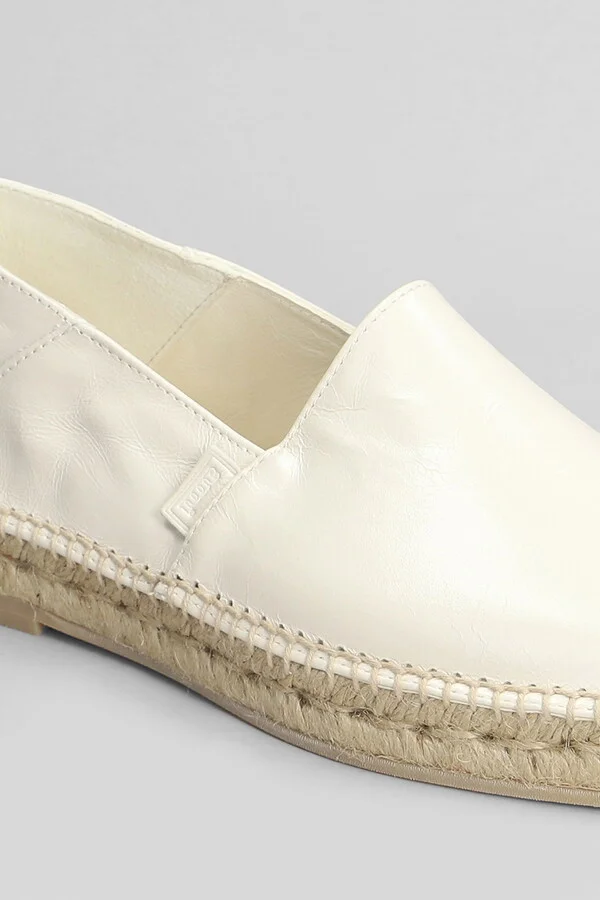 Espadrilles In Beige Leather - Image 5