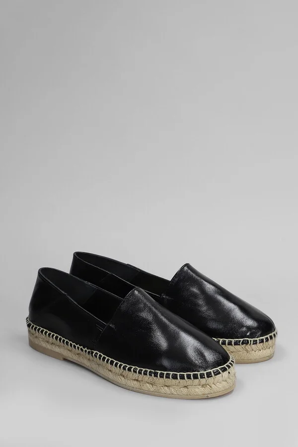 Espadrilles In Black Leather - Image 2