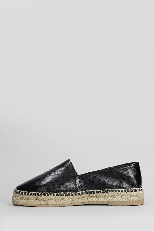 Espadrilles In Black Leather - Image 3