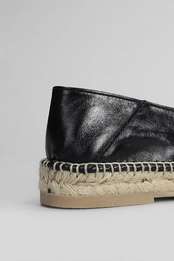 Espadrilles In Black Leather - Image 5