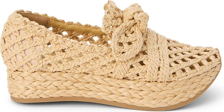Espanola Woven Raffia Platform Sneaker - Image 2
