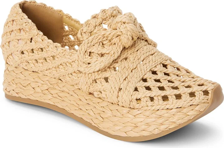 Espanola Woven Raffia Platform Sneaker