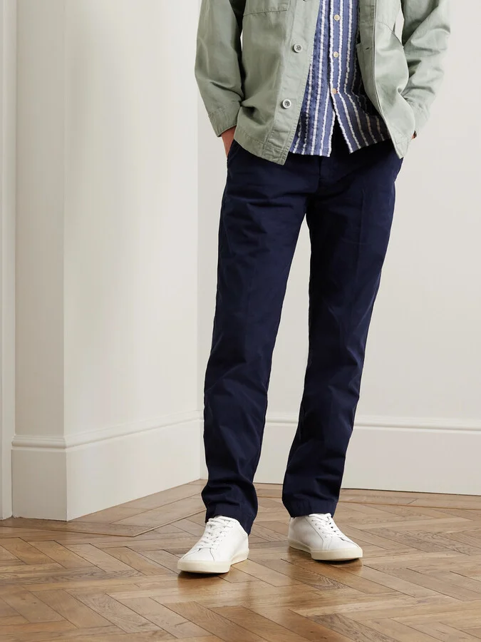 Esplar Suede-Trimmed Leather Sneakers - Image 2