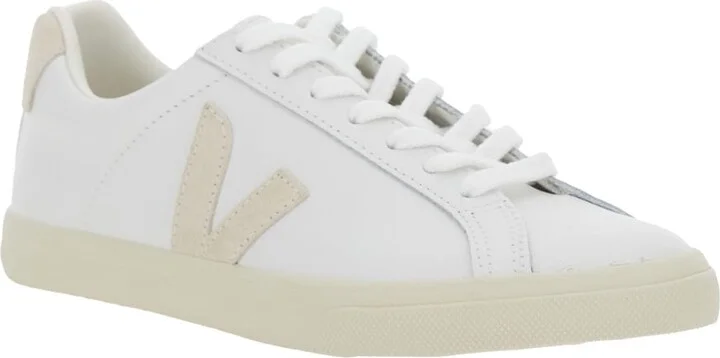 'esplar' White Low Top Sneakers With Logo Detail On The Side And Logo Lettering On The Heel In Leather Unisex - Image 2