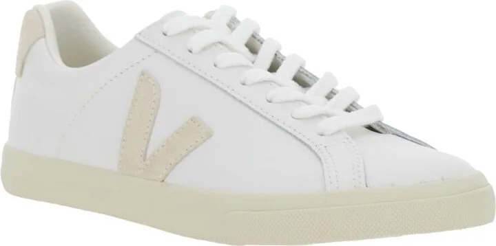 'Esplar' White Low Top Sneakers With Logo Detail On The Side And Logo Lettering On The Heel In Leather Unisex - Image 2