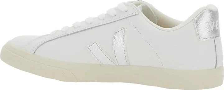 'Esplar' White Sneakers With Contrasting Side Logo In Leather Woman - Image 3
