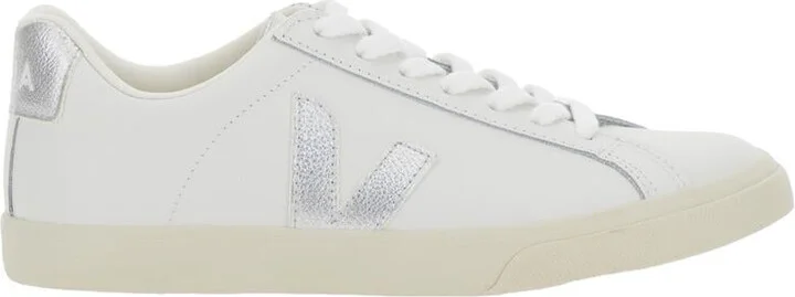 'Esplar' White Sneakers With Contrasting Side Logo In Leather Woman