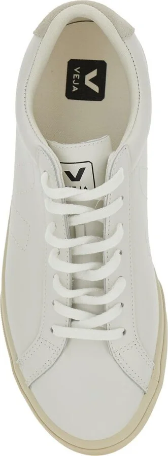 'Esplar' White Sneakers With Logo On The Tongue In Leather Woman - Image 4
