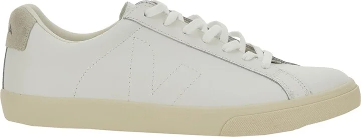 'esplar' White Sneakers With Logo On The Tongue In Leather Woman