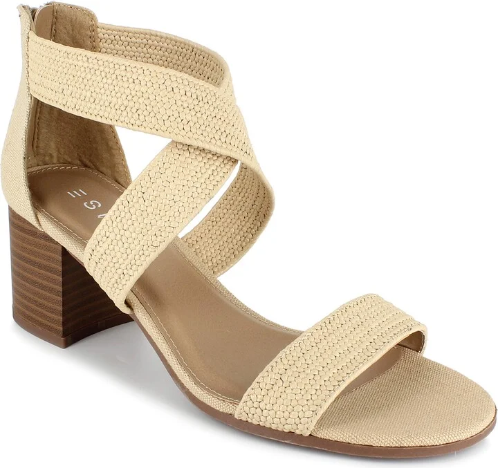 Esprit womens TIANNA Heeled Sandal Natural 8.5 medium US