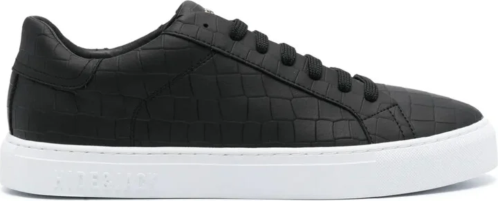 Essence crocodile-embossed leather sneakers