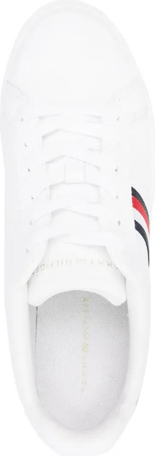 Essential tape-detail leather sneakers - Image 4