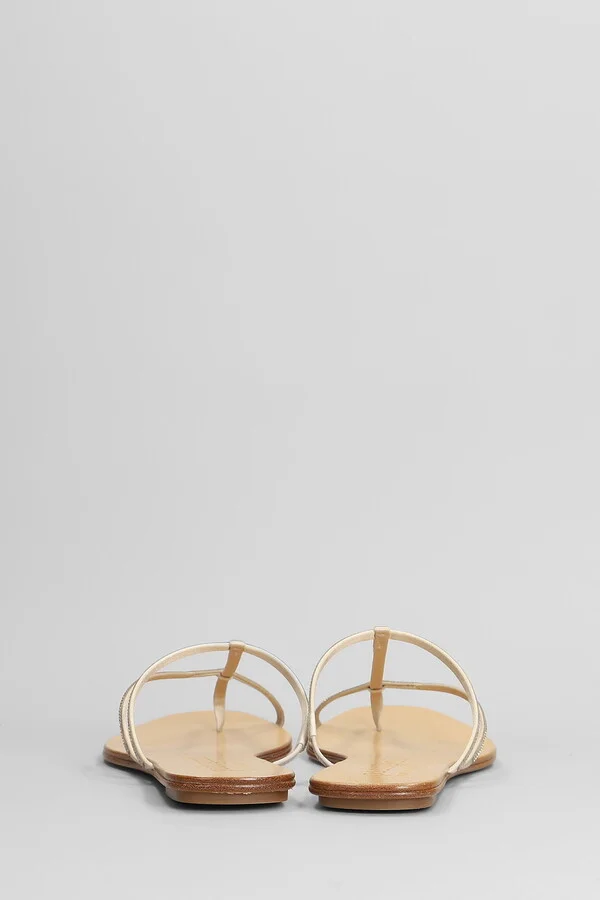 Estee Flats In Beige Satin - Image 4