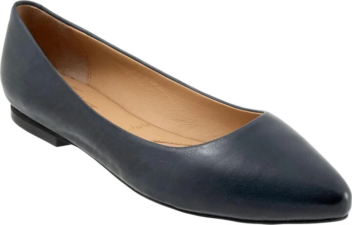 Estee Womens Leather Slip On Flats