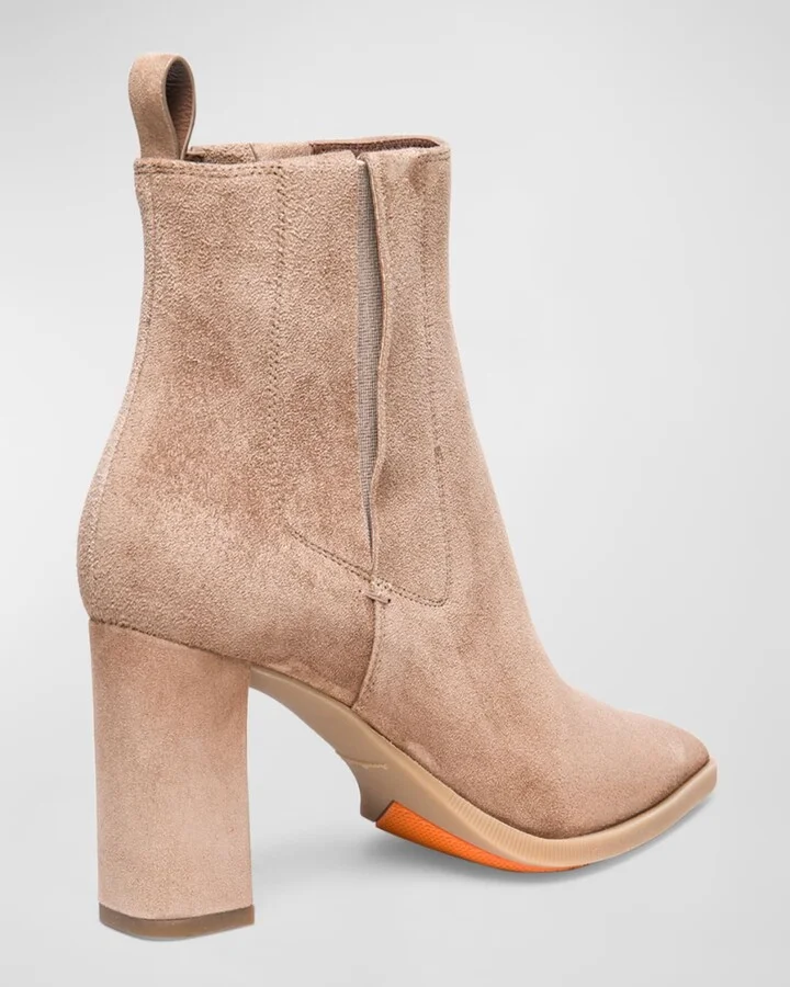 Estelle Suede Block-Heel Chelsea Booties - Image 2