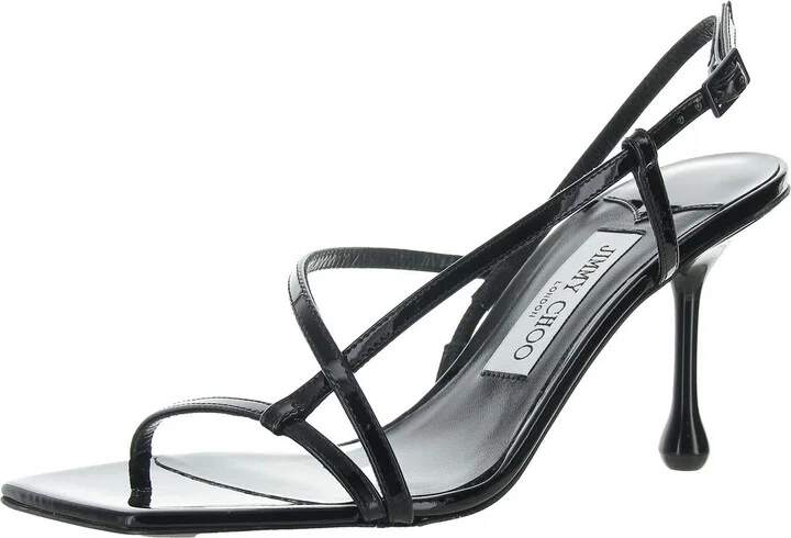 Etana 80 Womens Buckle Patent Leather Ankle Strap