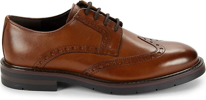 Ethan Brogue Leather Derby Shoes