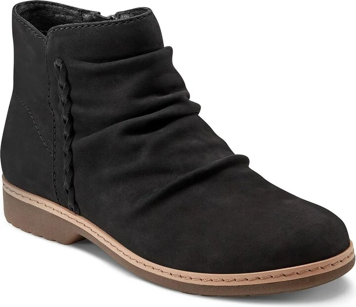 ETHILAREE Womens Zipper Faux Leather Booties