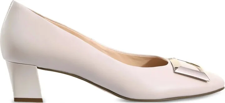 Etienne block-heel leather pumps