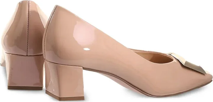 Etienne block-heel patent pumps - Image 3