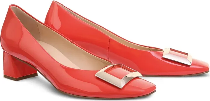 Etienne patent-leather block-heel pumps - Image 2