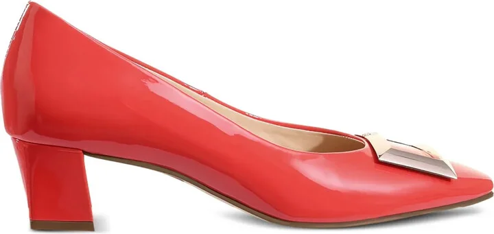 Etienne patent-leather block-heel pumps