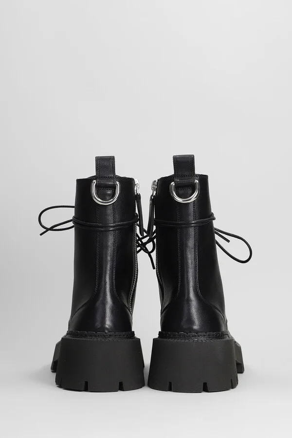 Etna 101 Combat Boots In Black Leather - Image 4