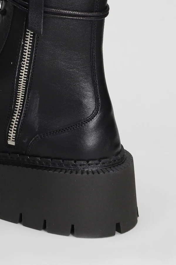 Etna 101 Combat Boots In Black Leather - Image 5