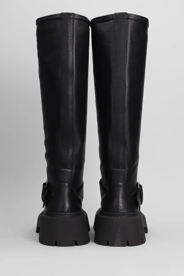 Etna 101 Low Heels Boots In Black Leather - Image 4