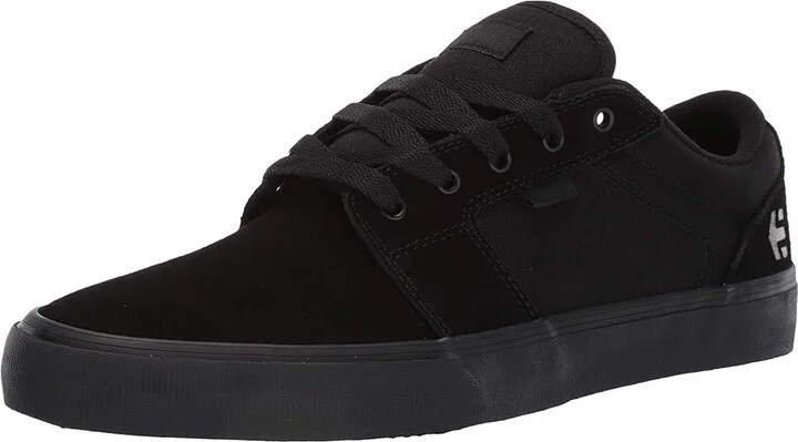 etnies Barge LS Men's Skate Shoes Black/Black/Black : 6 D - Medium, Canvas/Suede - Image 2