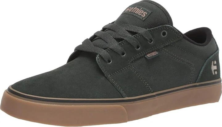 etnies Barge LS Men's Skate Shoes Green/Gum : 8 D - Medium, Canvas/Suede - Image 2