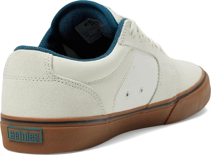 etnies Barge LS Men's Skate Shoes White/Blue/Gum : 10 D - Medium, Canvas/Suede - Image 4