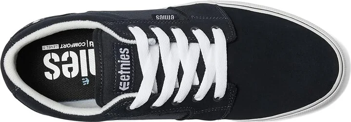 etnies Barge LS Men's Skate Shoes White/Blue/Gum : 10 D - Medium, Canvas/Suede - Image 7