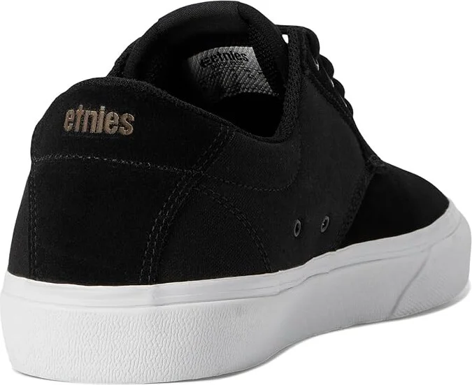 etnies Barge Plus Men's Shoes Black/White : 7 D - Medium, Canvas/Suede - Image 4
