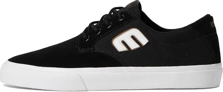 etnies Barge Plus Men's Shoes Black/White : 7 D - Medium, Canvas/Suede - Image 6