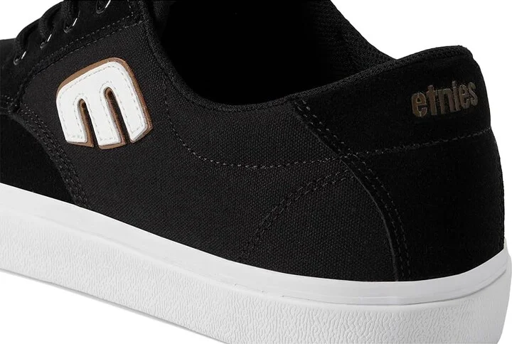 etnies Barge Plus Men's Shoes Black/White : 7 D - Medium, Canvas/Suede - Image 7