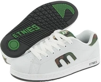 etnies Callicut Men's Shoes White/Camo : 6.5 D - Medium, Leather